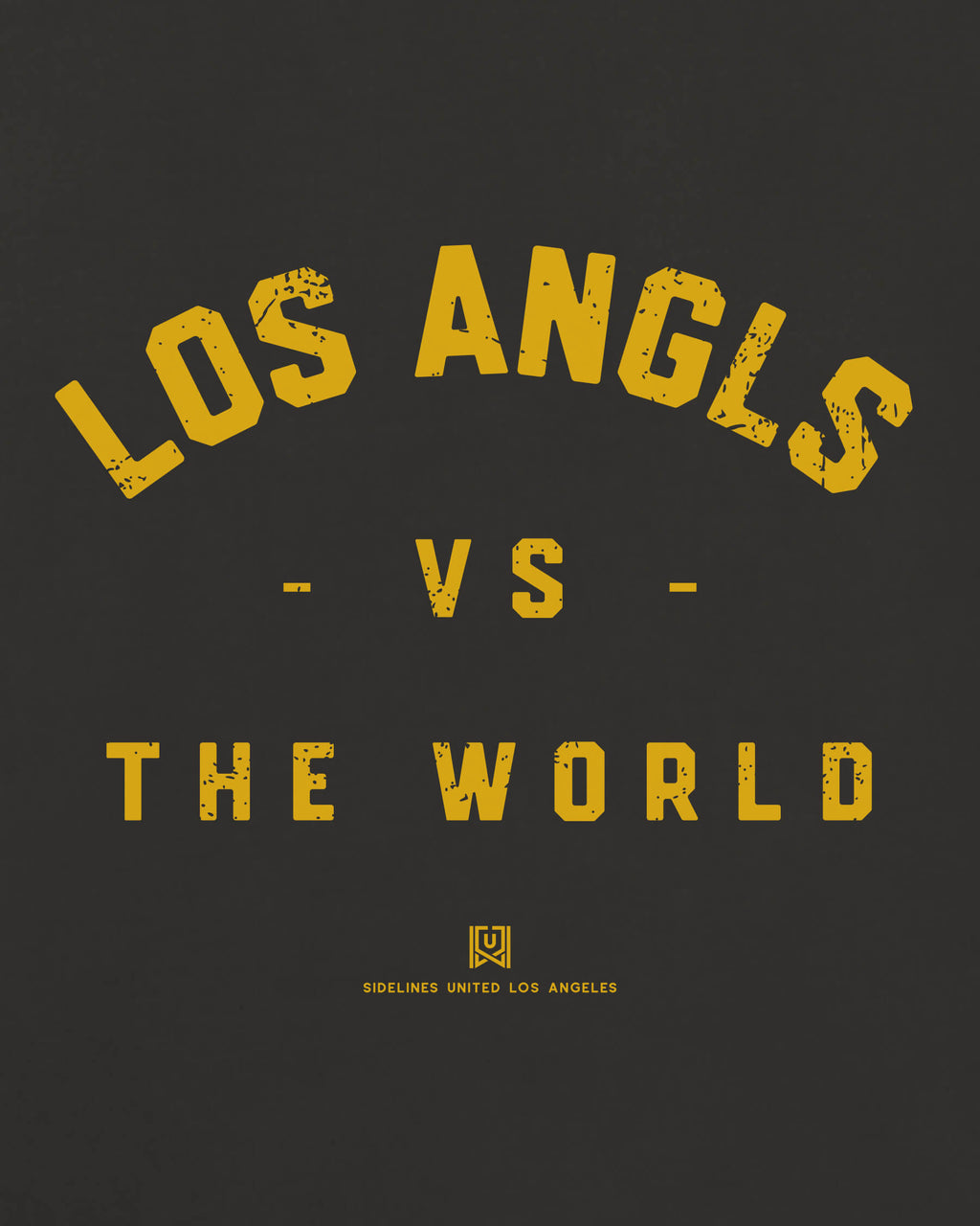 LA VS the World Classic Tee - Washed Black / Gold - Zoom