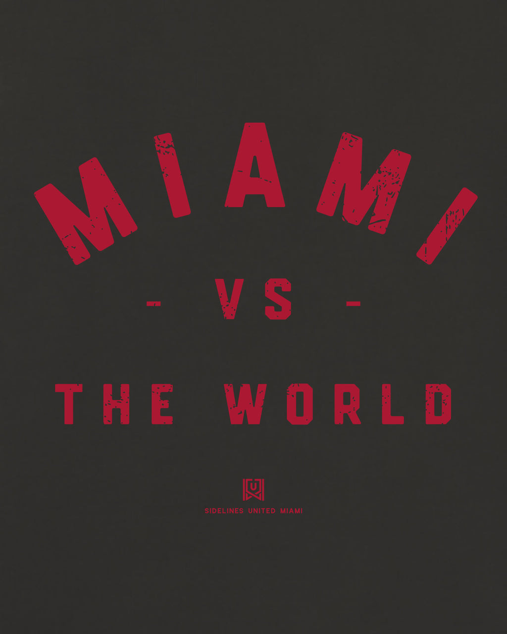 MIA VS the World Classic Tee - Washed Black / Red - Zoom