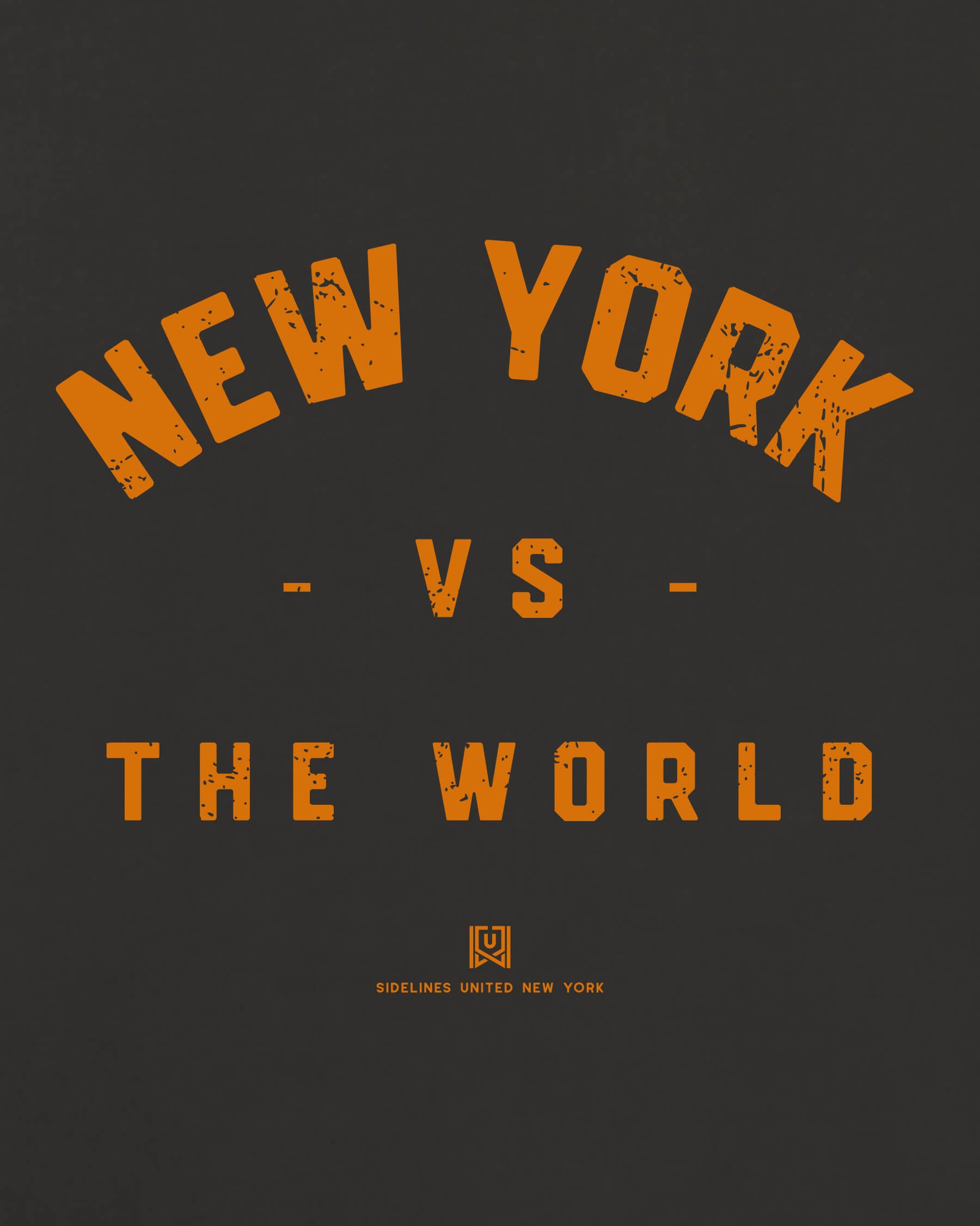NY VS the World Classic Tee - Washed Black / Orange - Zoom