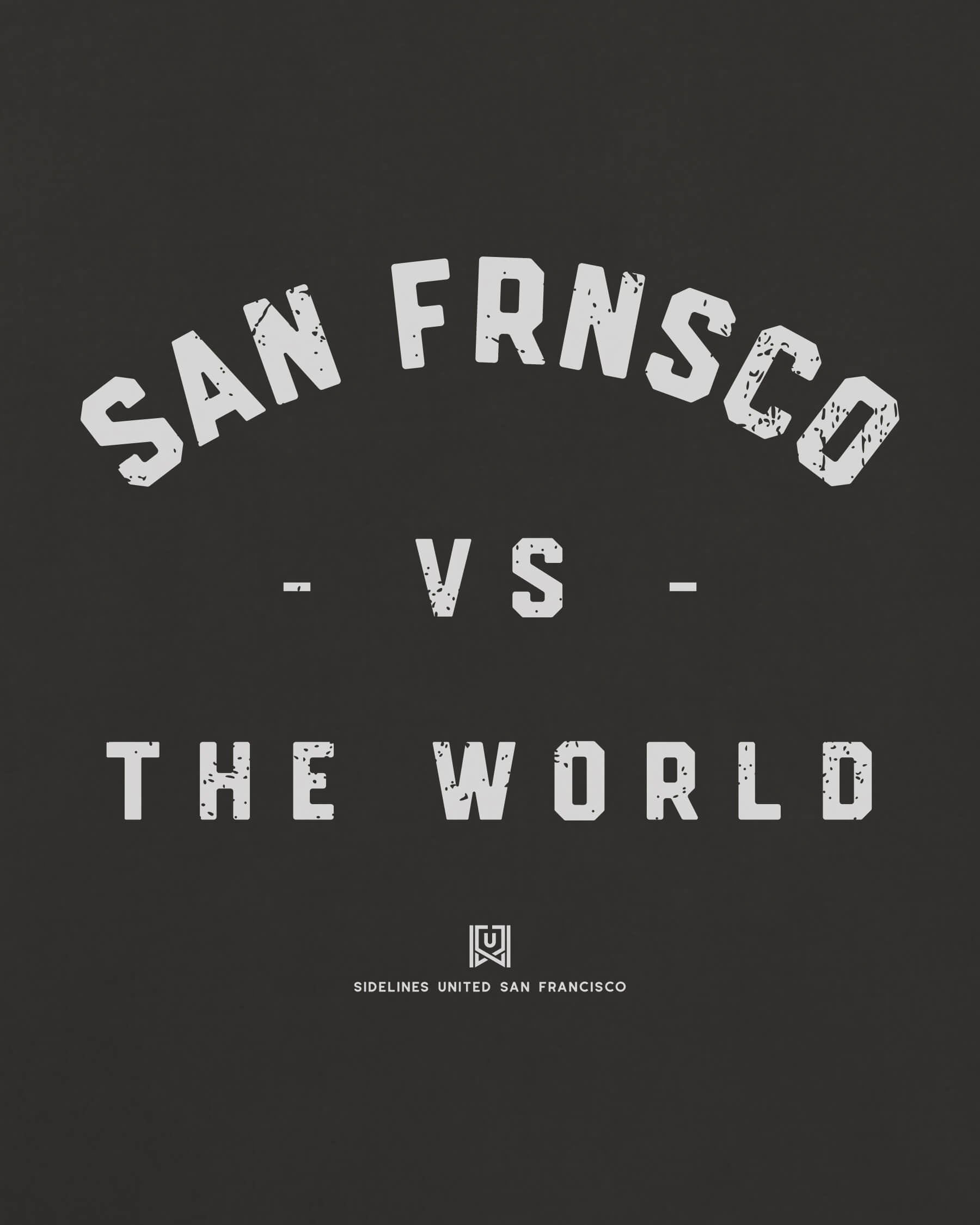 SF VS the World Classic Tee - Washed Black / White - Zoom