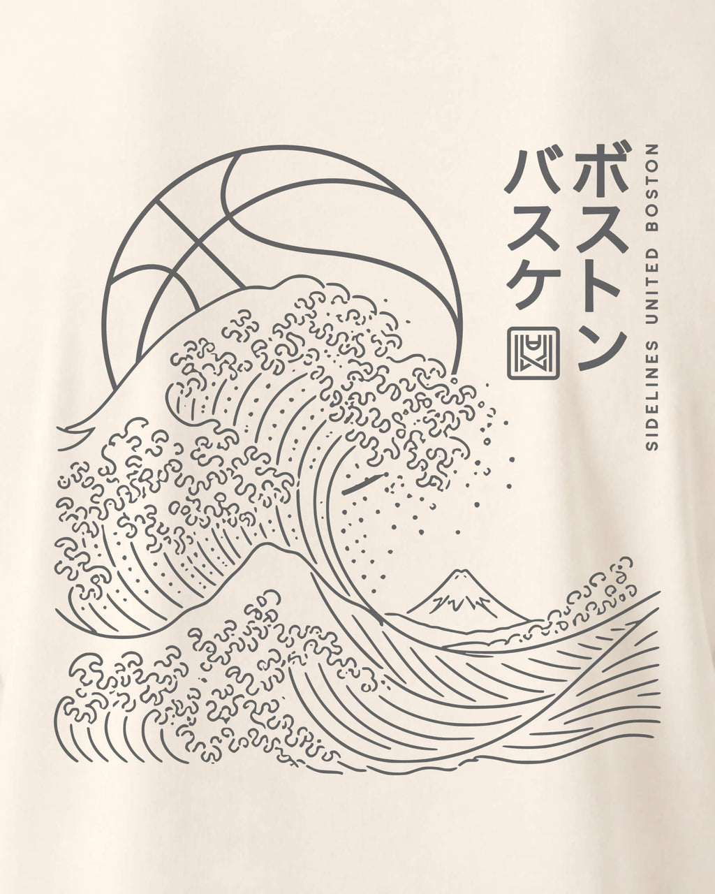 BOS Wave Tee - Vintage White - Zoom