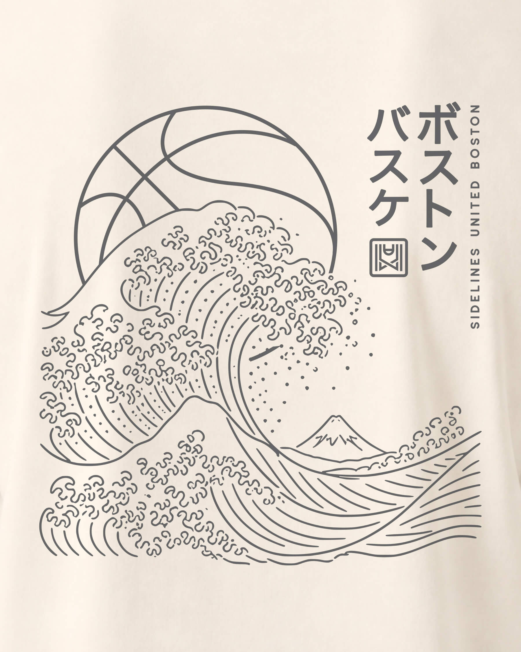 BOS Wave Tee - Vintage White - Zoom