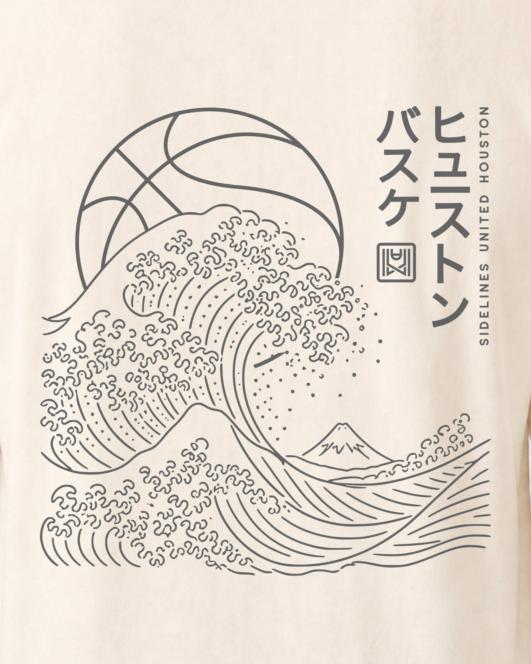 HOU Wave Tee - Vintage White - Zoom