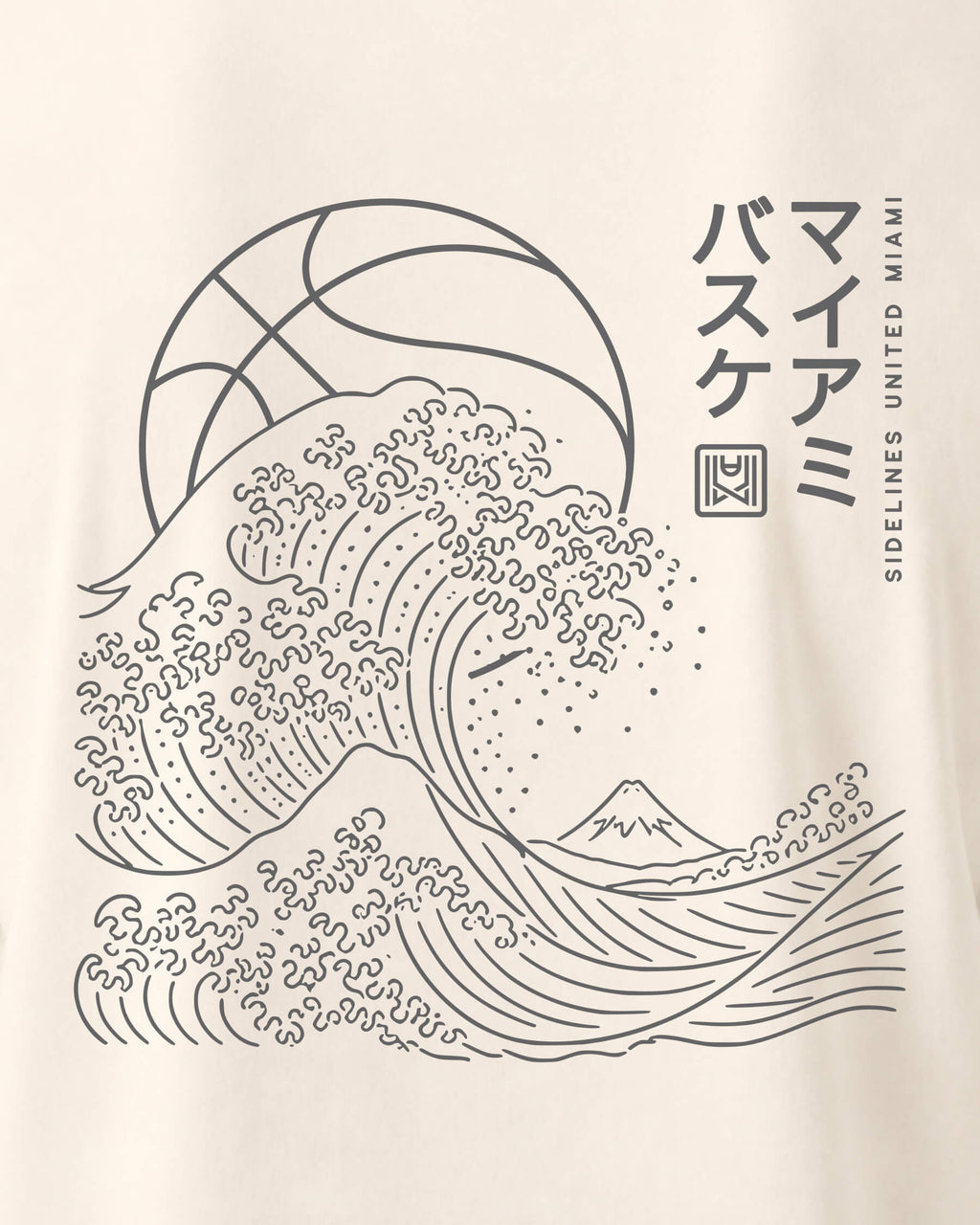 MIA Wave Tee - Vintage White - Zoom