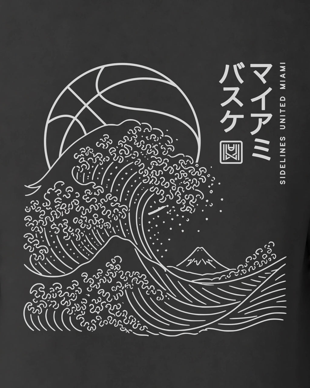 MIA Wave Tee - Washed Black / White - Zoom