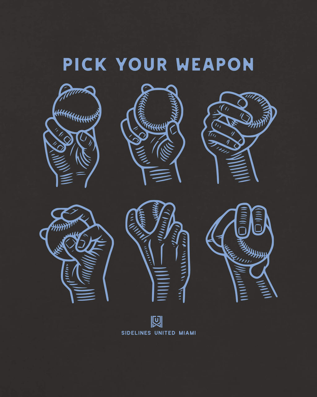 MIA Weapons Tee - Washed Black / Blue - Zoom