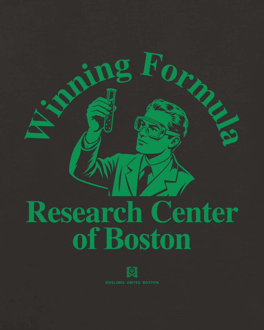 BOS Winning Formula Tee - Washed Black / Green - Zoom