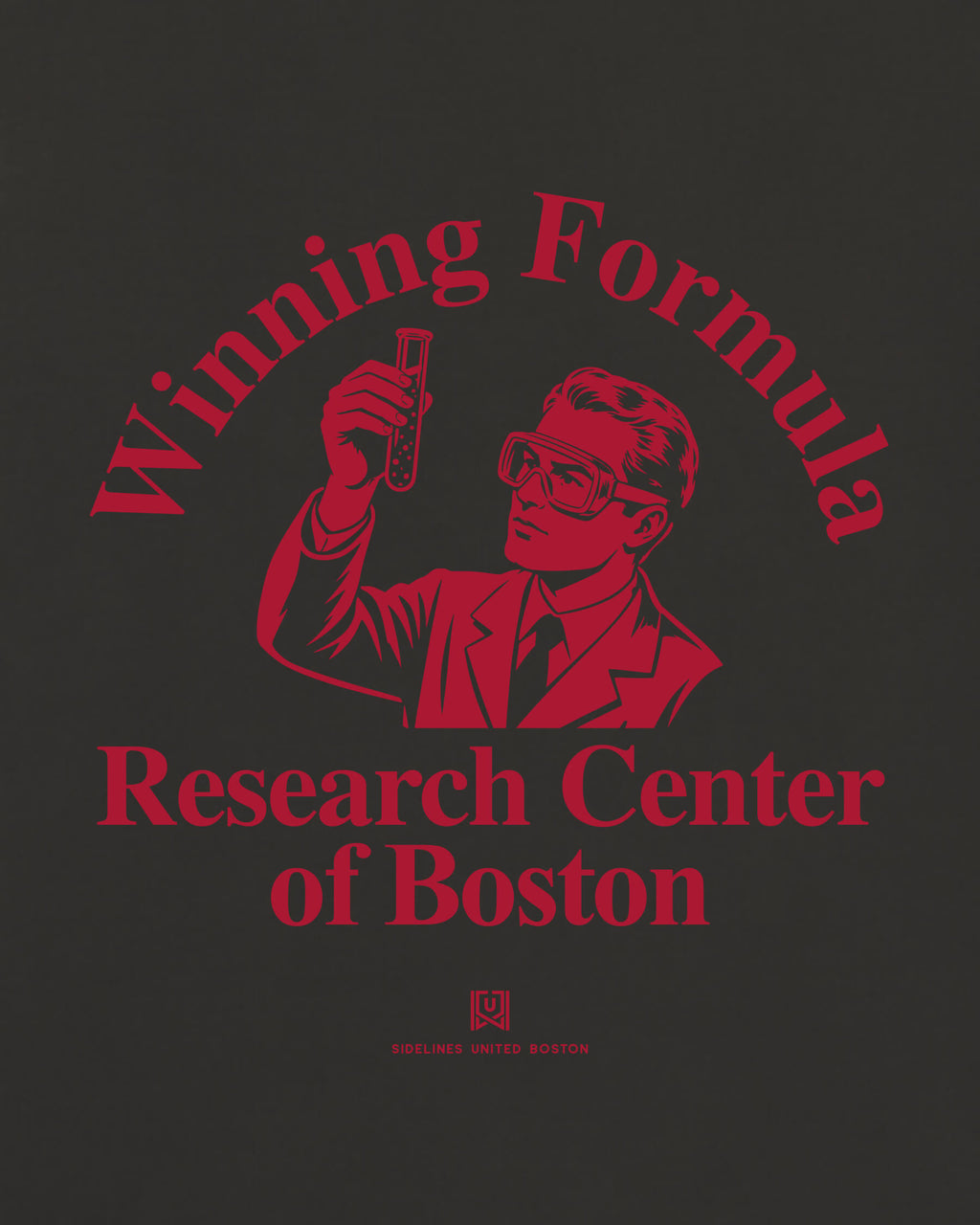 BOS Winning Formula Tee - Washed Black / Red - Zoom