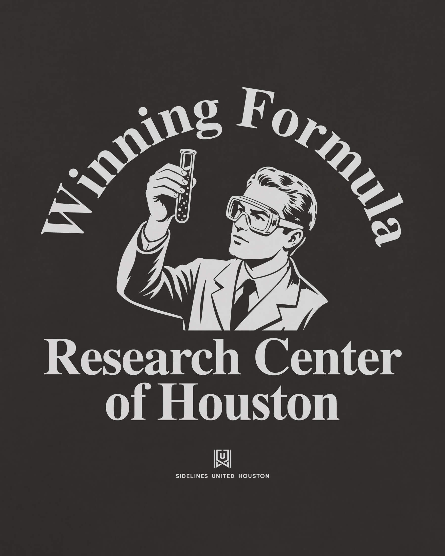 HOU Winning Formula Tee - Washed Black / White - Zoom