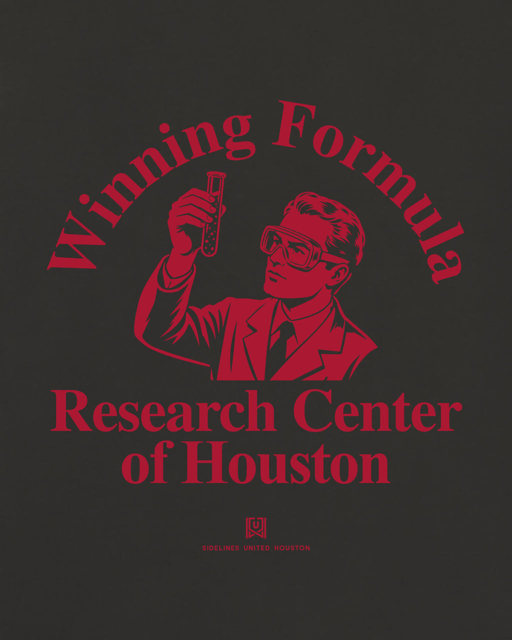 HOU Winning Formula Tee - Washed Black / Red - Zoom