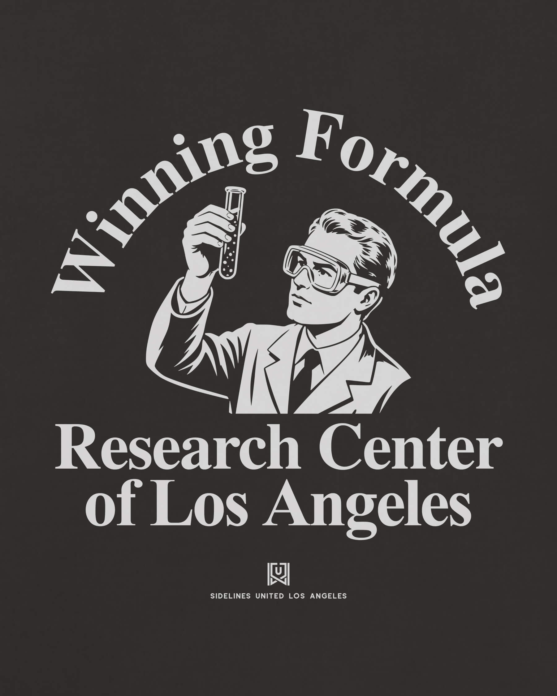 LA Winning Formula Tee - Washed Black / White - Zoom