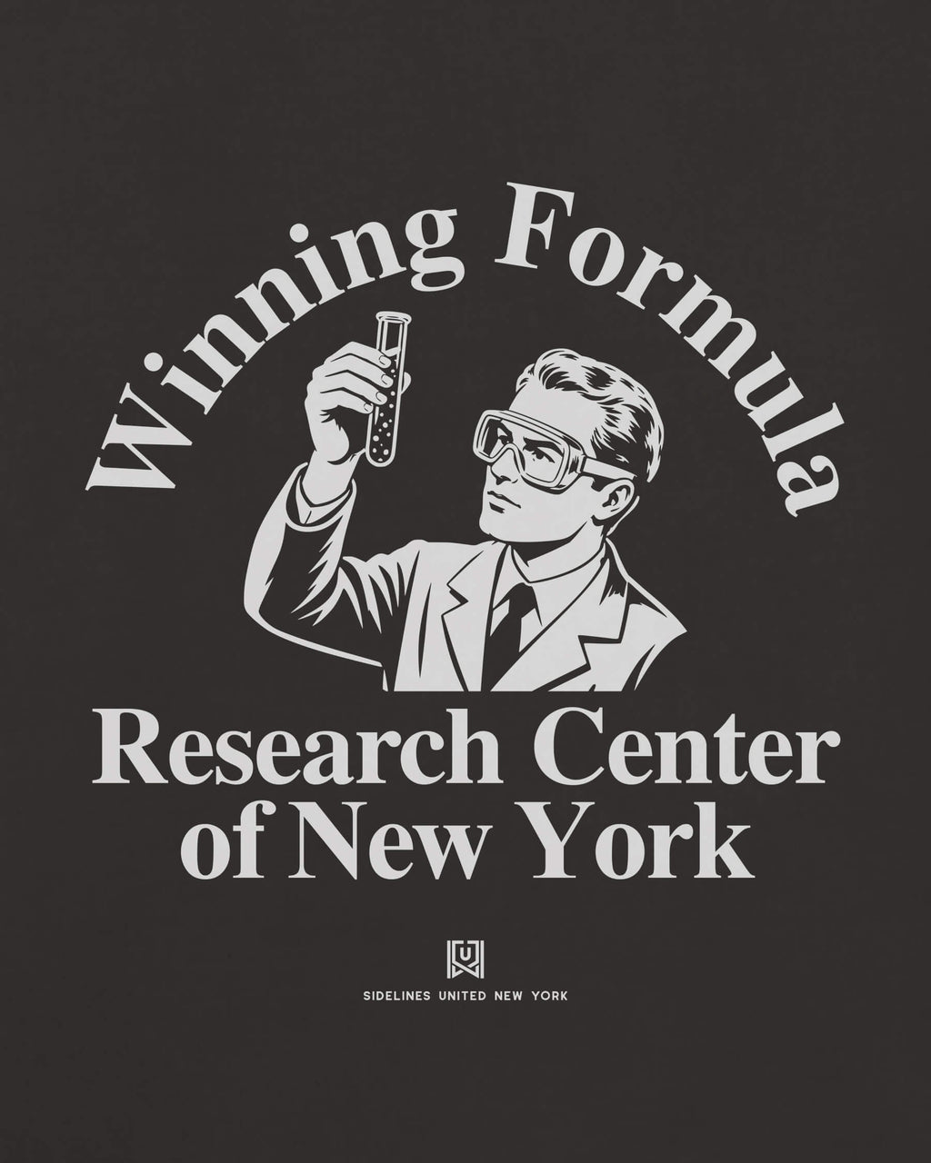NY Winning Formula Tee - Washed Black / White - Zoom