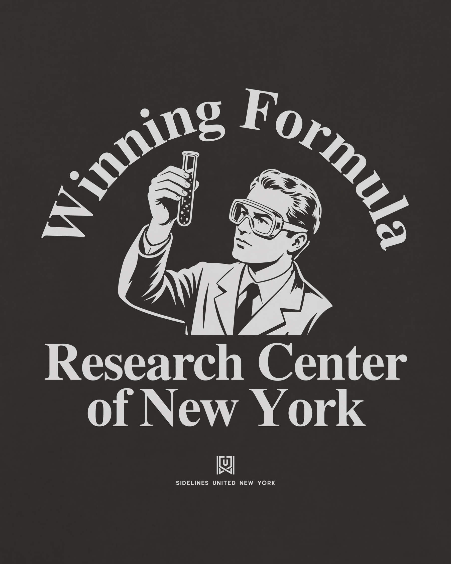 NY Winning Formula Tee - Washed Black / White - Zoom
