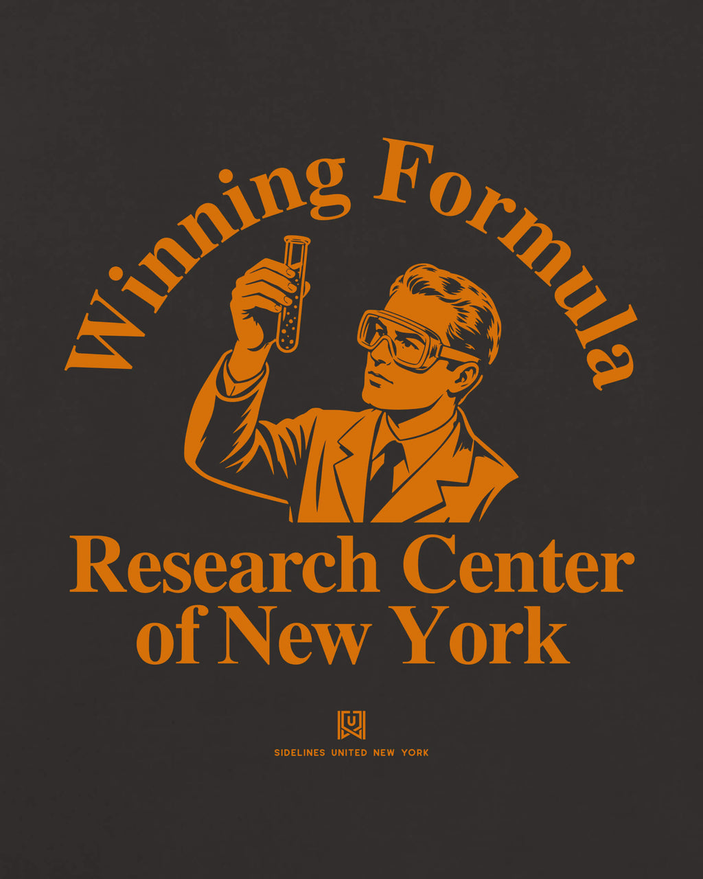 NY Winning Formula Tee - Washed Black / Orange - Zoom