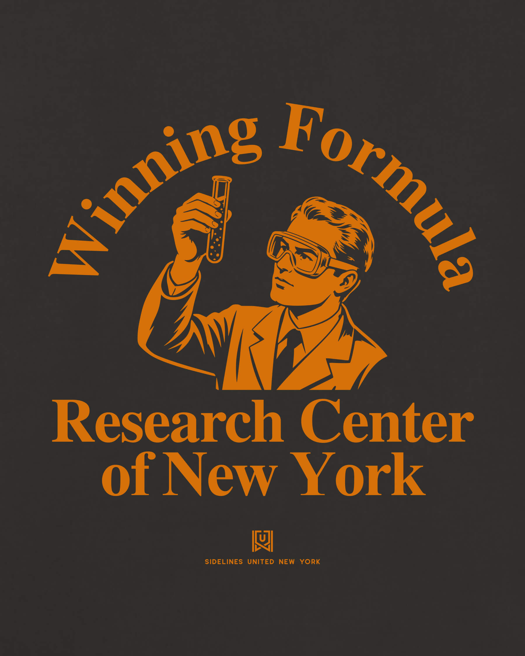 NY Winning Formula Tee - Washed Black / Orange - Zoom