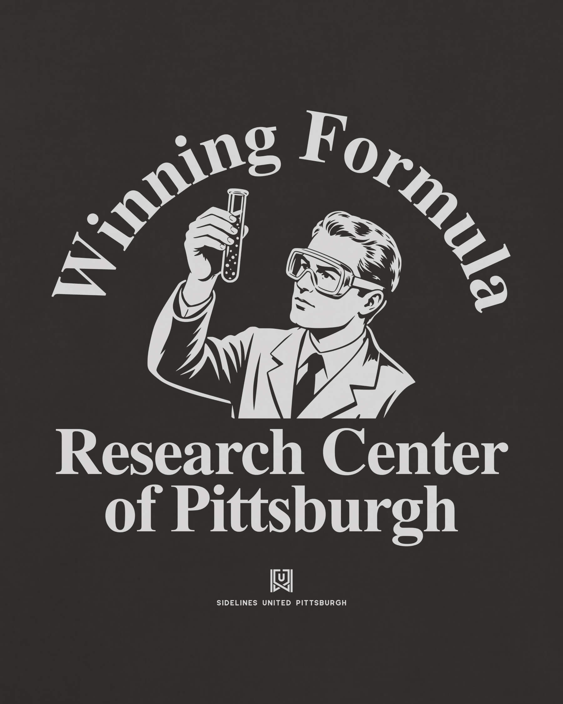 PGH Winning Formula Tee - Washed Black / White - Zoom