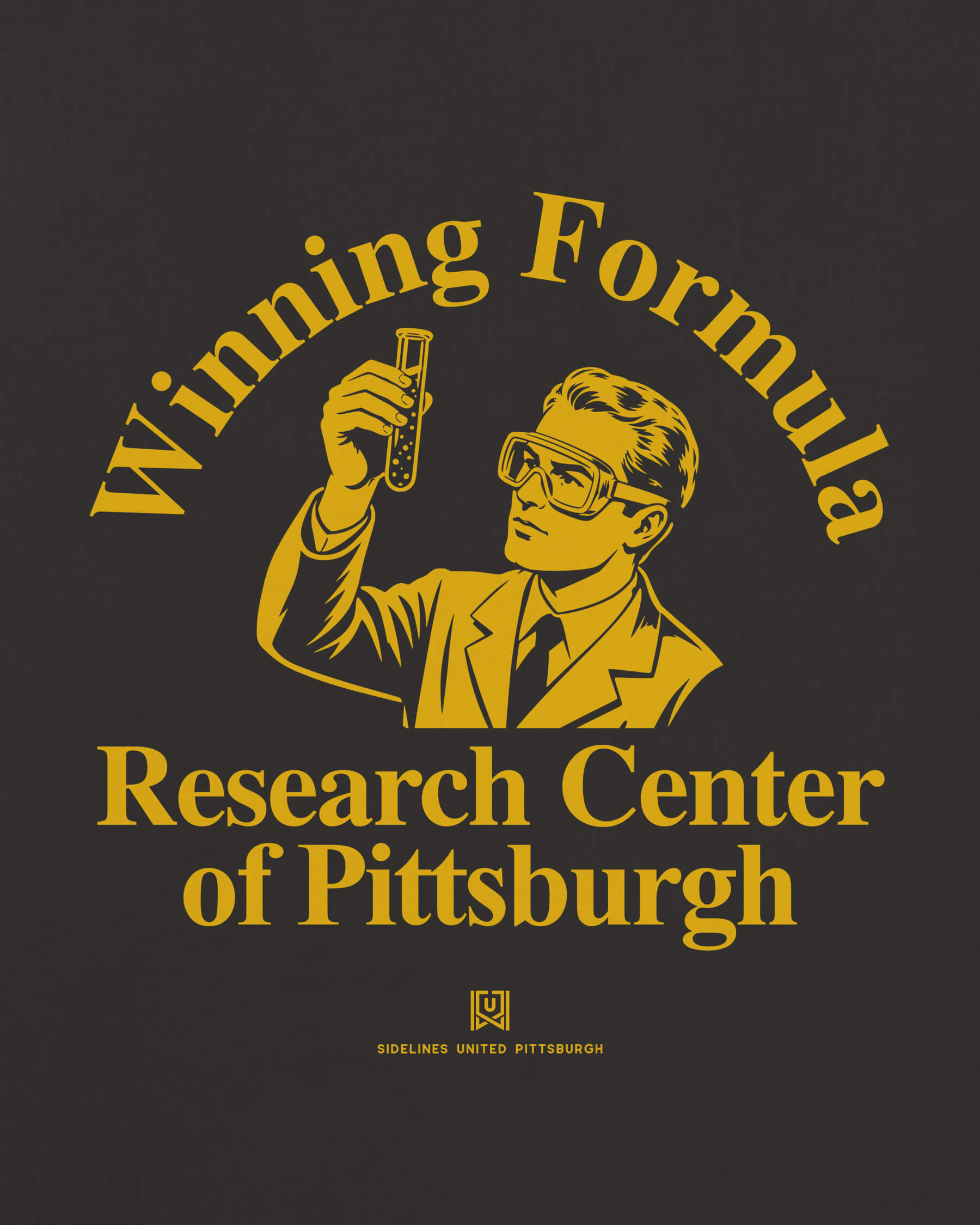 PGH Winning Formula Tee - Washed Black / Gold - Zoom
