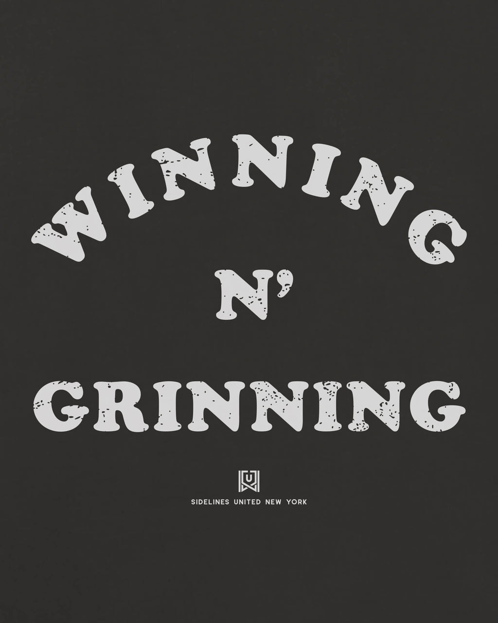 NY Winning N Grinning Tee - Washed Black / White - Zoom