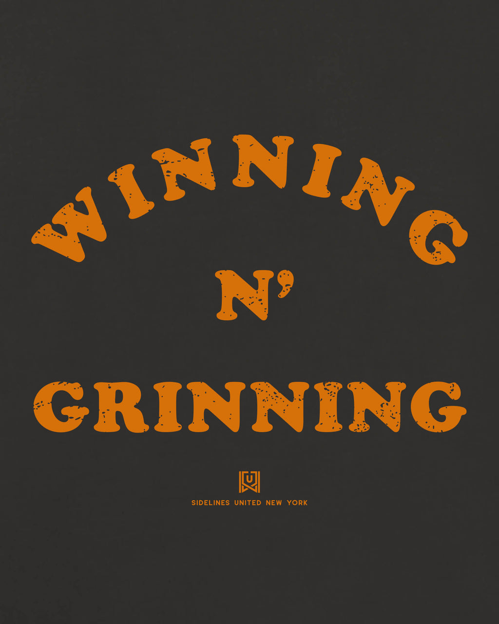 NY Winning N Grinning Tee - Washed Black / Orange - Zoom