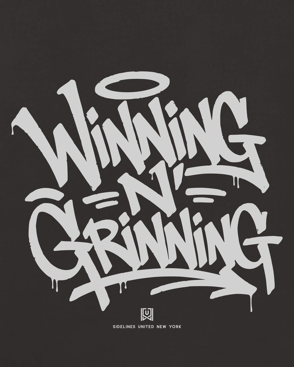 NY Winning Tag Tee - Washed Black / White - Zoom