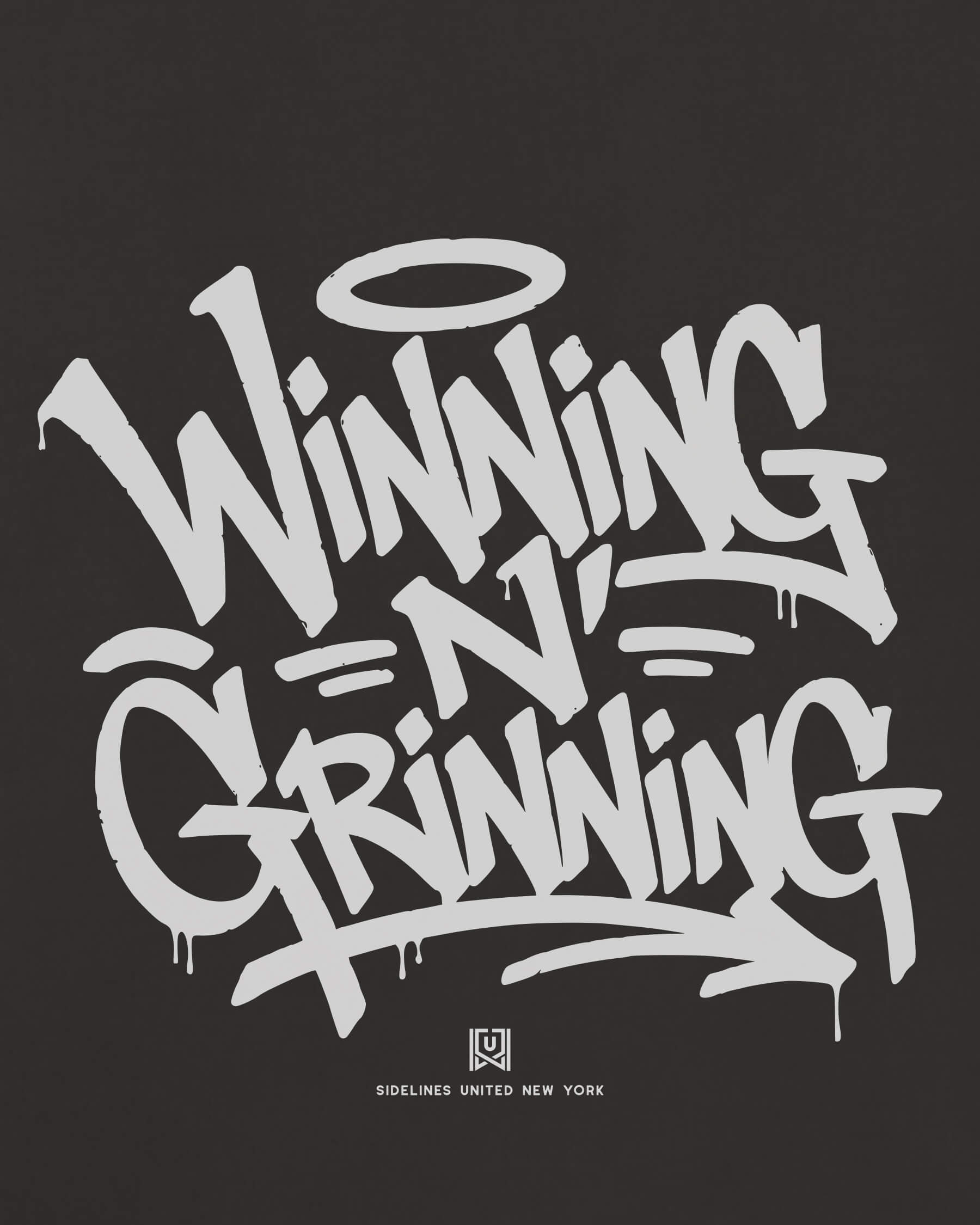 NY Winning Tag Tee - Washed Black / White - Zoom