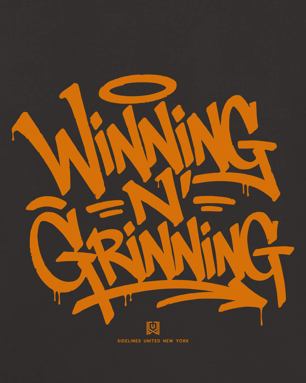 NY Winning Tag Tee - Washed Black / Orange - Zoom
