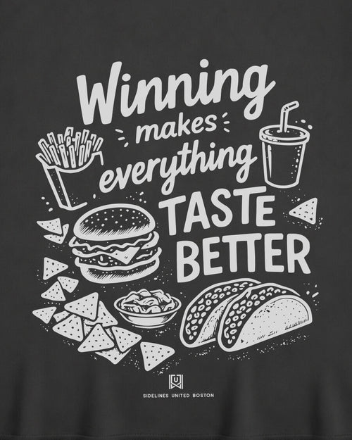 BOS Winning Tastes Better Tee - Washed Black / White - Zoom