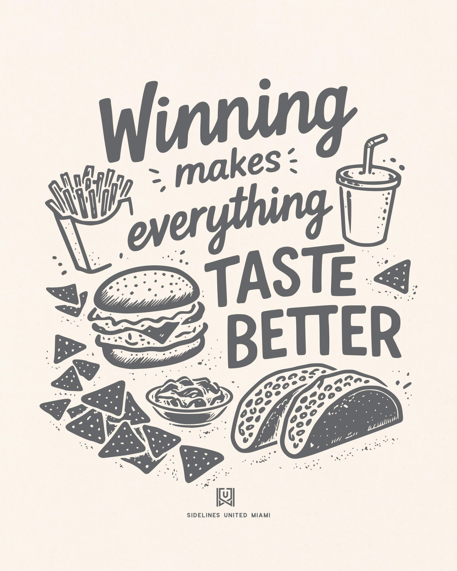 MIA Winning Tastes Better Tee - Vintage White - Zoom