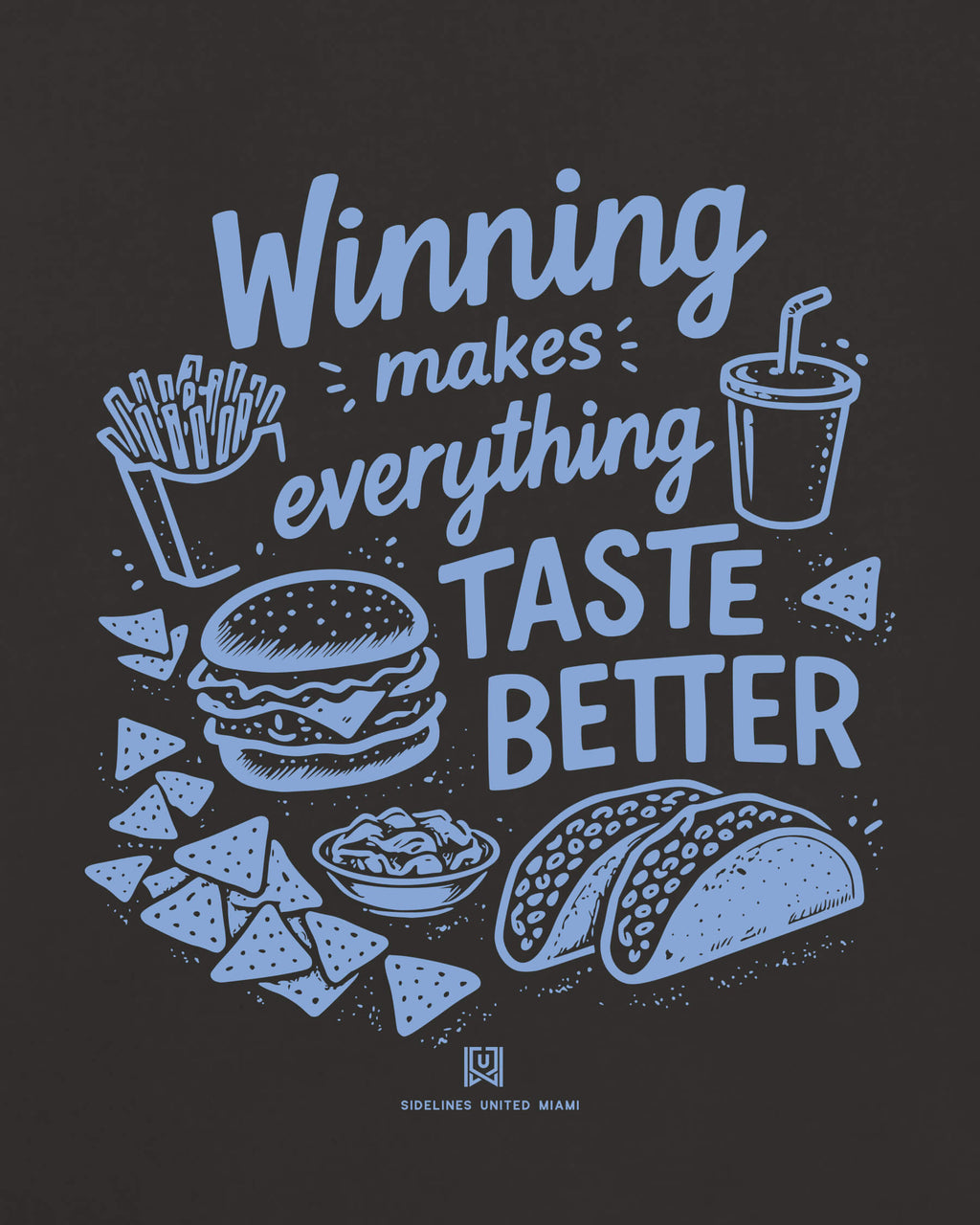 MIA Winning Tastes Better Tee - Washed Black / Blue - Zoom