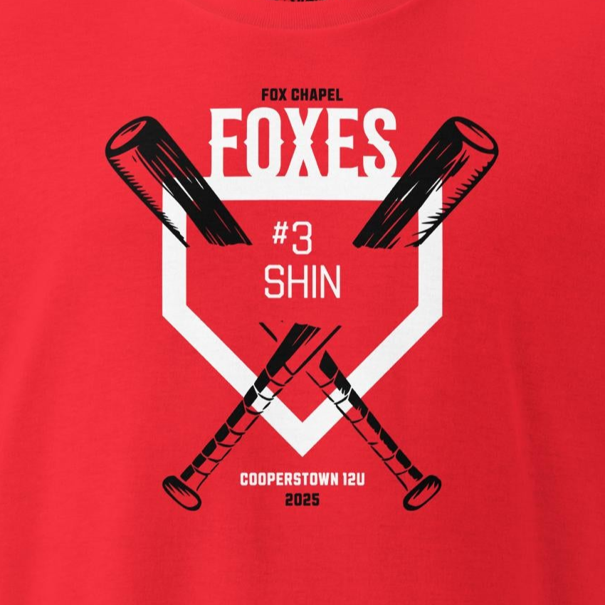 Adult T-Shirt for Shin #3: 2025 Fox Chapel 12U Cooperstown