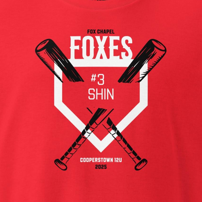 Adult T-Shirt for Shin #3: 2025 Fox Chapel 12U Cooperstown