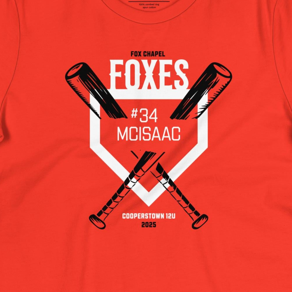Adult (Ladies' Cut) T-Shirt for McIsaac #34: 2025 Fox Chapel 12U Cooperstown