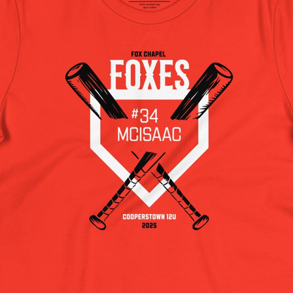 Adult (Ladies' Cut) T-Shirt for McIsaac #34: 2025 Fox Chapel 12U Cooperstown